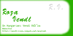 roza vendl business card